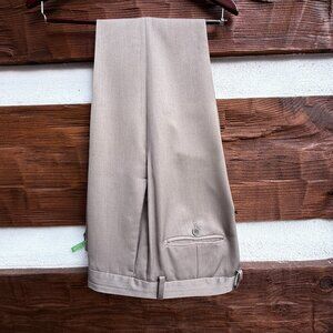 KENNETH COLE REACTION Trouser Suit Dress Pants Men's 33 X 30 Tan Dry Cleaned